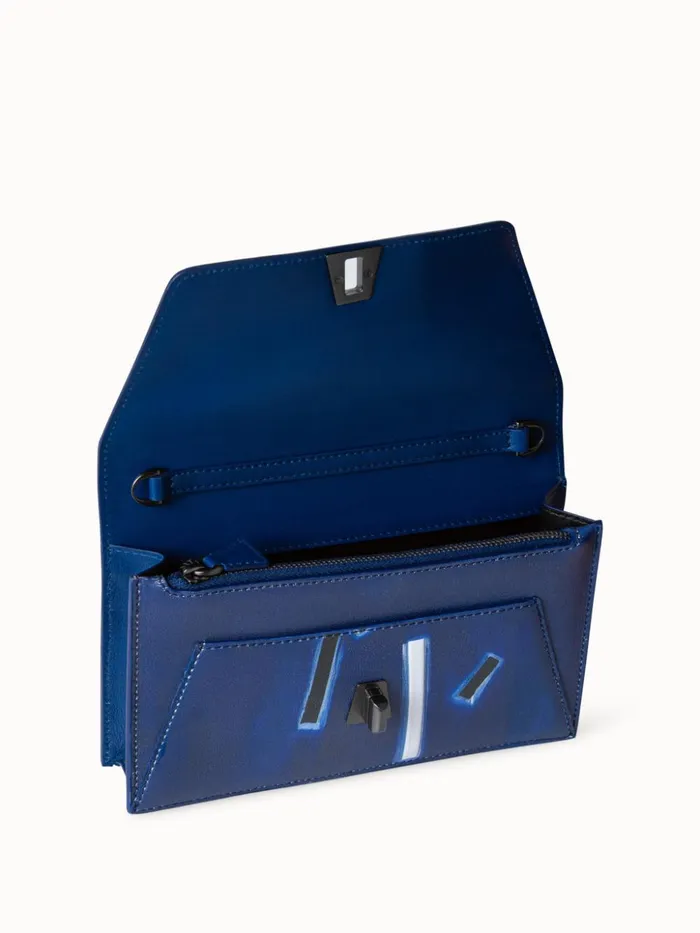 Envelope Crossbody With Blue Angel Print Blue Angel Print Women Akris Crossbody Bags