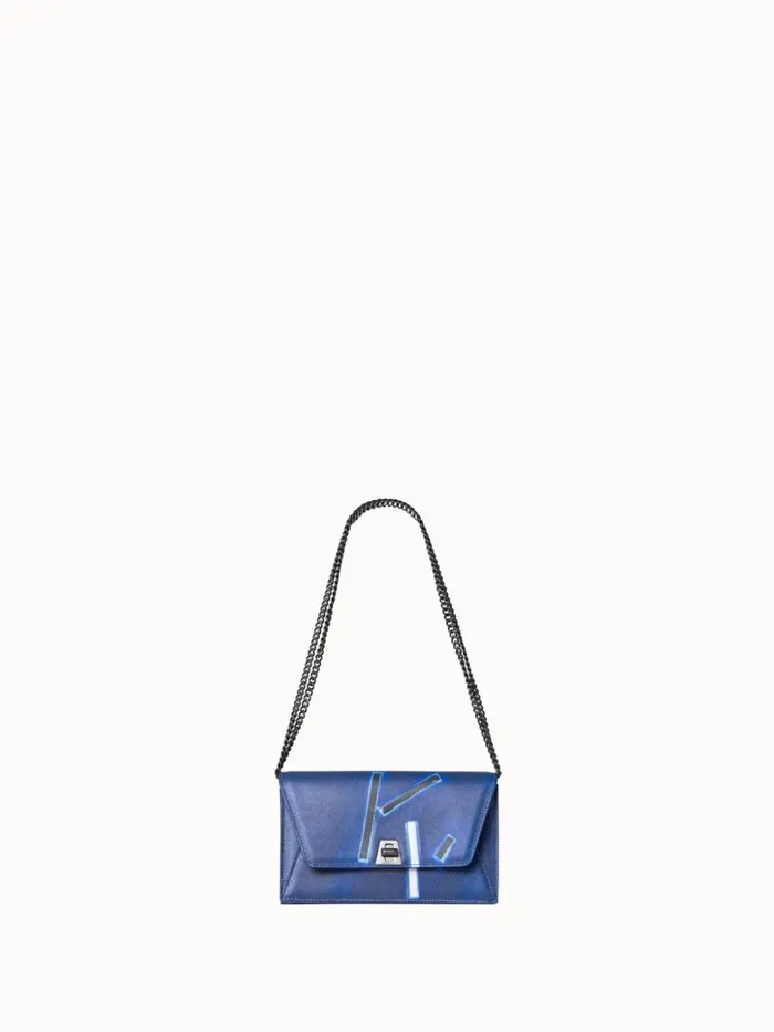 Envelope Crossbody With Blue Angel Print Blue Angel Print Women Akris Crossbody Bags