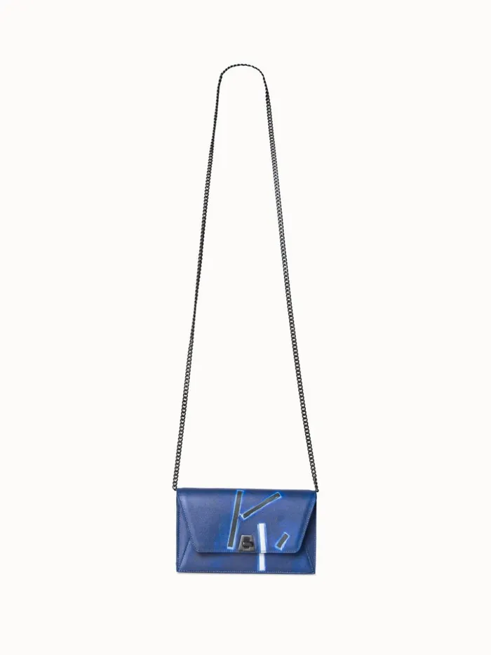 Envelope Crossbody With Blue Angel Print Blue Angel Print Women Akris Crossbody Bags