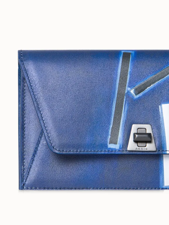 Envelope Crossbody With Blue Angel Print Blue Angel Print Women Akris Crossbody Bags