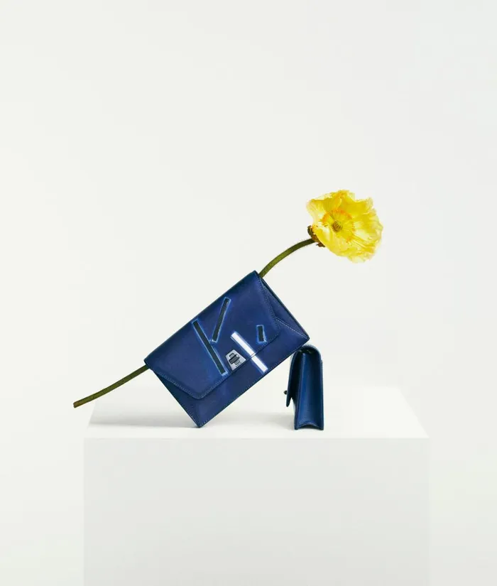 Envelope Crossbody With Blue Angel Print Blue Angel Print Women Akris Crossbody Bags