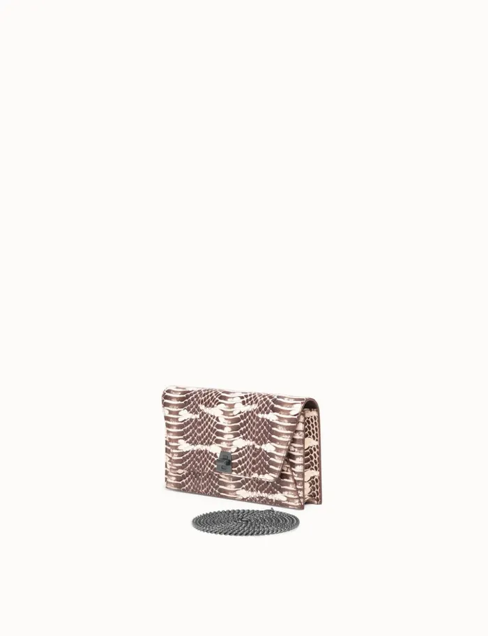 Envelope In Mangrove Snake Leather Rock Women Akris Crossbody Bags