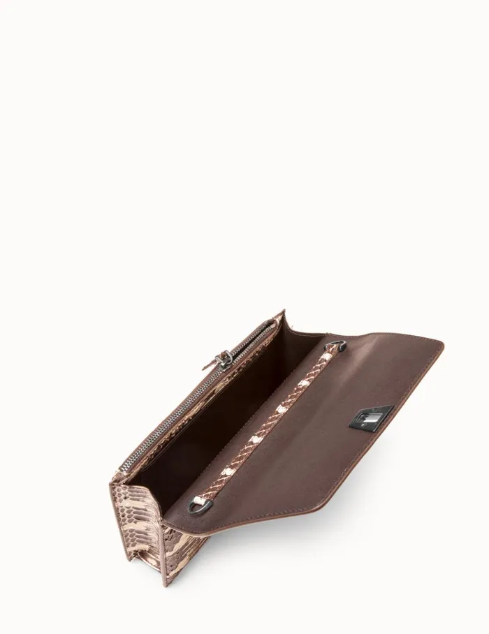 Envelope In Mangrove Snake Leather Rock Women Akris Shoulder Bags