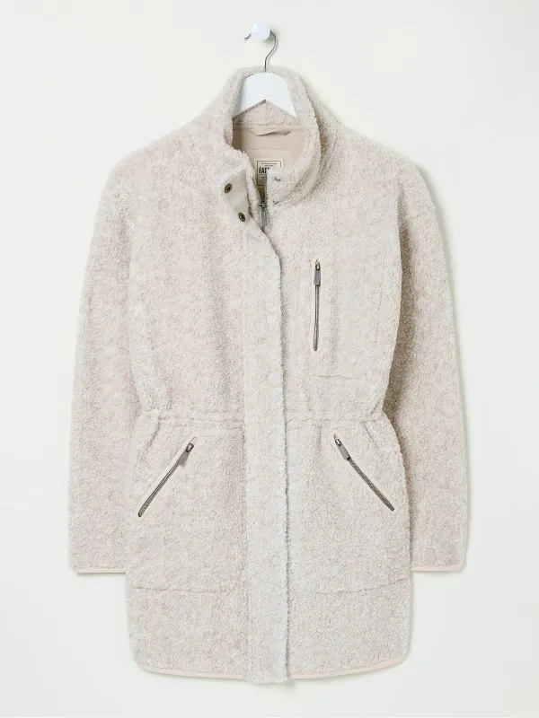 Fat Face Coats and Jackets Women Hadley Oatmeal Zip Through Fleece Jacket