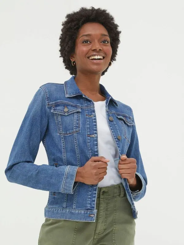 Fat Face Coats and Jackets Women Tasha Blue Denim Jacket