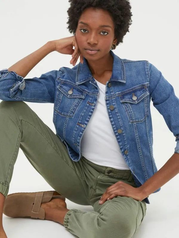 Fat Face Coats and Jackets Women Tasha Blue Denim Jacket