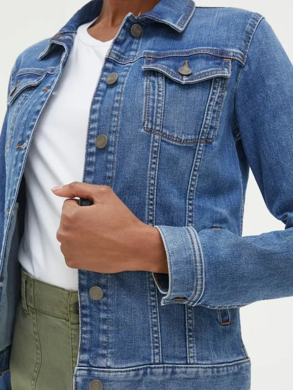 Fat Face Coats and Jackets Women Tasha Blue Denim Jacket