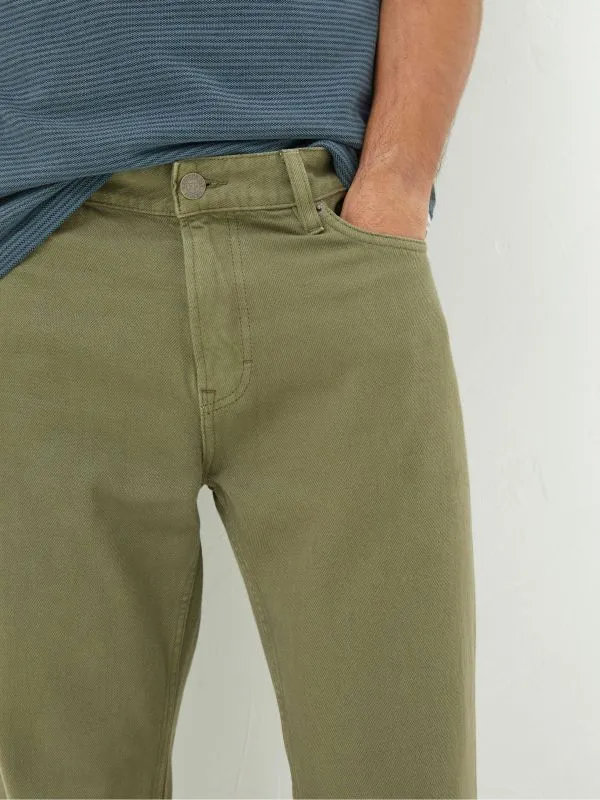 Fat Face Denim Dressing Men Green Straight Fit Barton Jeans