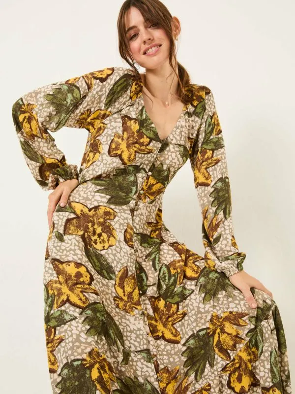 Fat Face Dresses Women Natural Emma Midi Dress