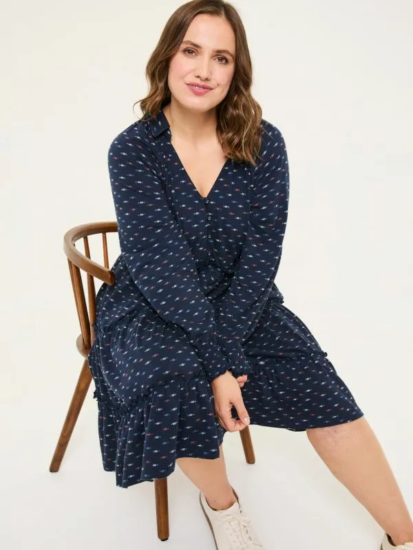 Fat Face Dresses Women Navy Ivana Jersey 100 Cotton Dress