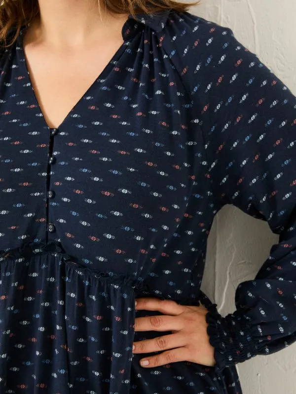 Fat Face Dresses Women Navy Ivana Jersey 100 Cotton Dress