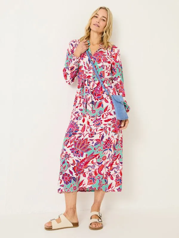 Fat Face Dresses Women Pink Floral Scheana Midi Dress