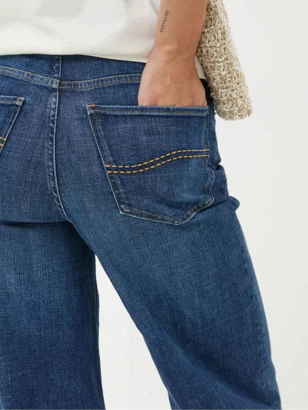 Fat Face Jeans Women Welling Blue Wide Leg Jeans