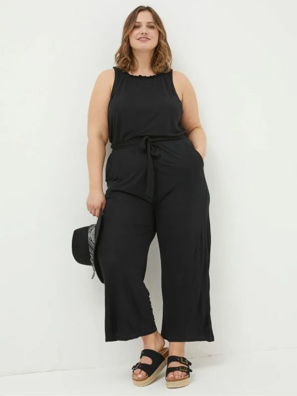 Fat Face Jumpsuits and Playsuits Women Black Haylie Jersey Jumpsuit