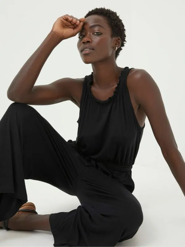 Fat Face Jumpsuits and Playsuits Women Black Haylie Jersey Jumpsuit
