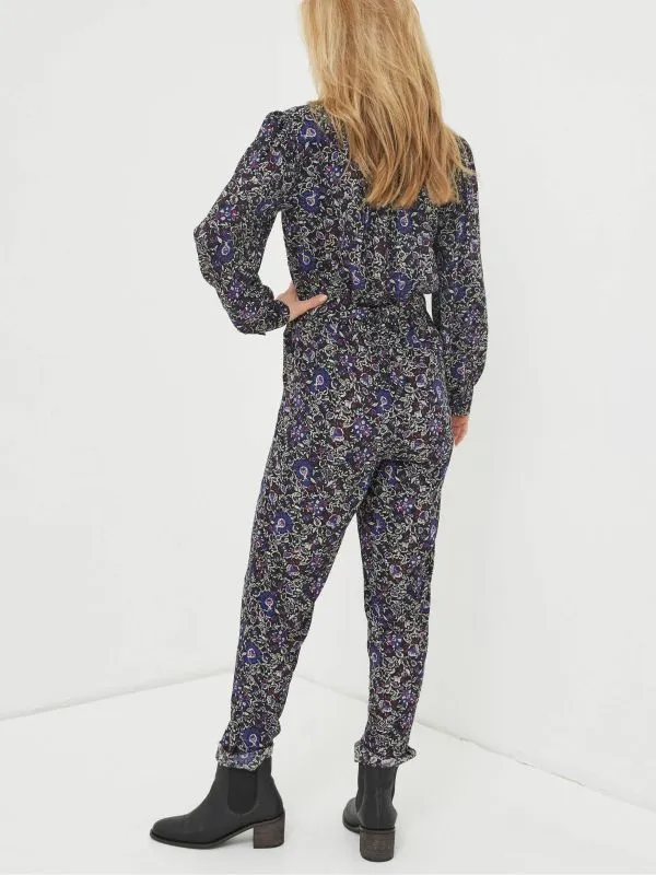 Fat Face Jumpsuits and Playsuits Women Black Vinnie Floral Jumpsuit