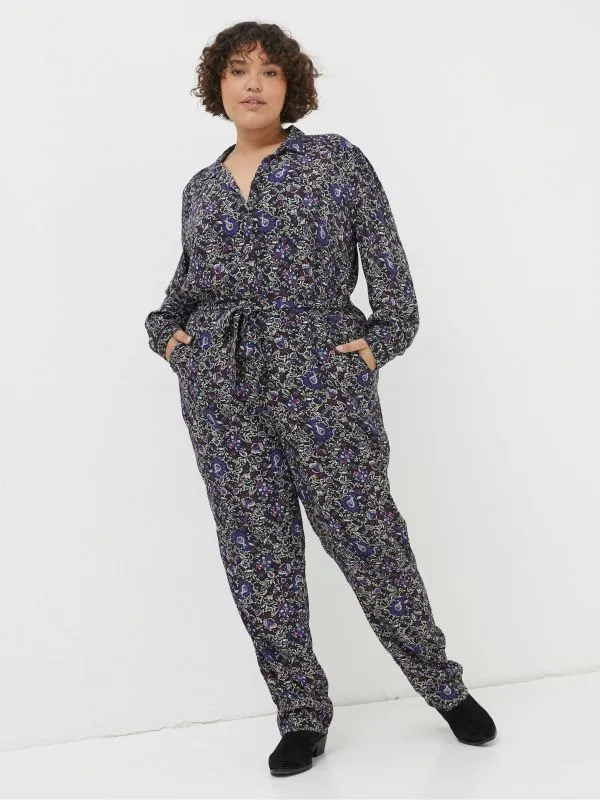 Fat Face Jumpsuits and Playsuits Women Black Vinnie Floral Jumpsuit