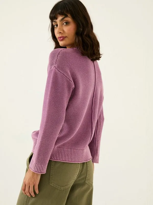 Fat Face Knitwear Women Dusky Purple Elia Laundered Knitted 100 Cotton Jumper Fat Face Knitwear Women Dusky Purple Elia Laundered Knitted 100 Cotton Jumper