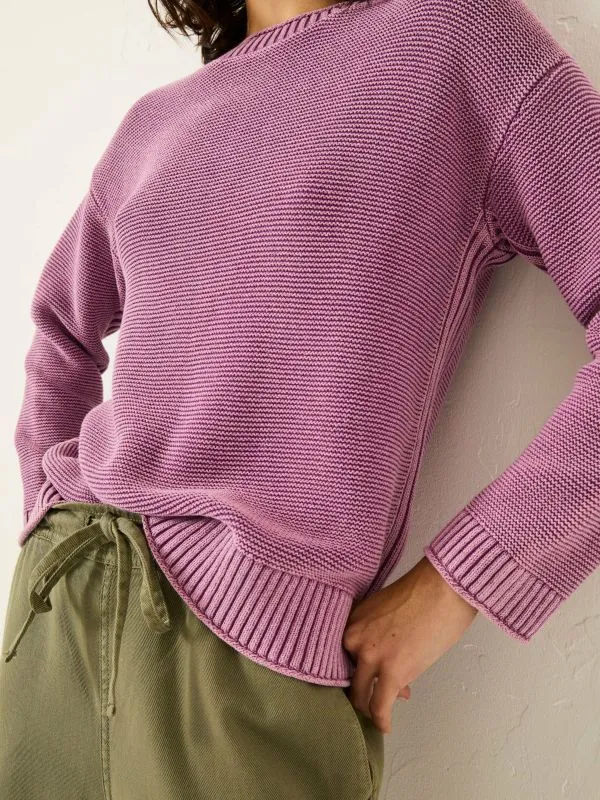 Fat Face Knitwear Women Dusky Purple Elia Laundered Knitted 100 Cotton Jumper Fat Face Knitwear Women Dusky Purple Elia Laundered Knitted 100 Cotton Jumper