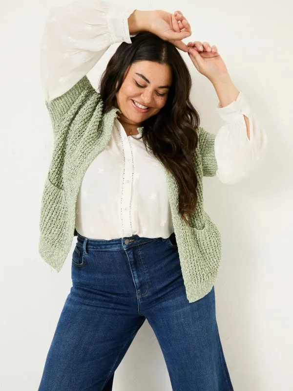 Fat Face Knitwear Women Green Erika Knitted Kimono Cardigan