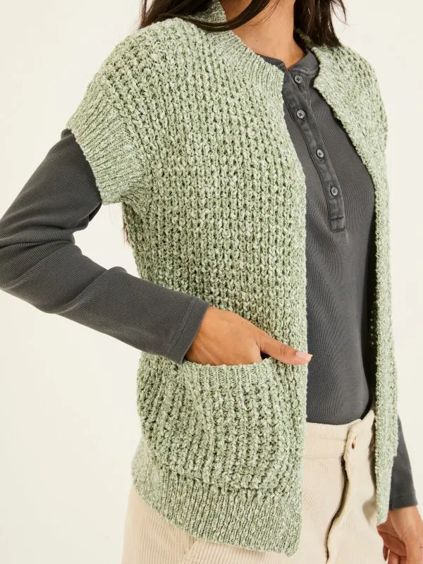 Fat Face Knitwear Women Green Erika Knitted Kimono Cardigan