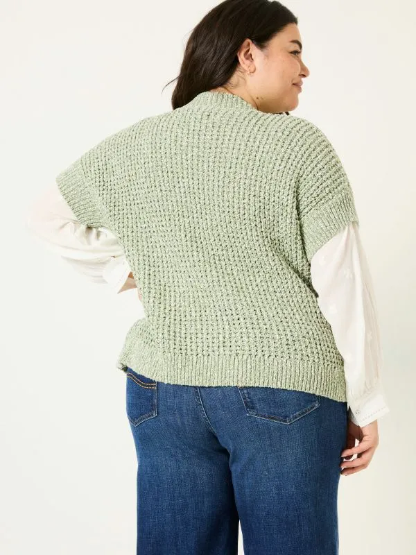 Fat Face Knitwear Women Green Erika Knitted Kimono Cardigan