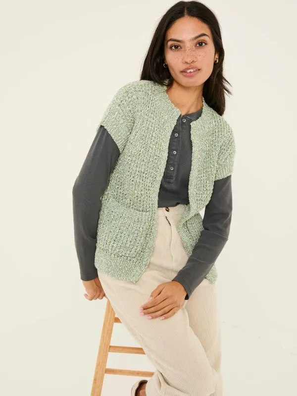 Fat Face Knitwear Women Green Erika Knitted Kimono Cardigan