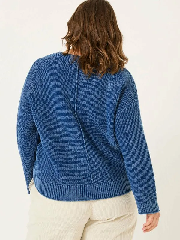 Fat Face Knitwear Women Ink Elia Laundered Knitted 100 Cotton Jumper