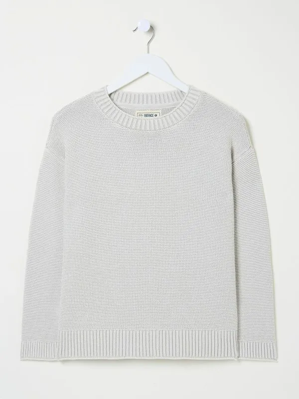 Fat Face Knitwear Women Stone Elia Laundered Knitted 100 Cotton Jumper