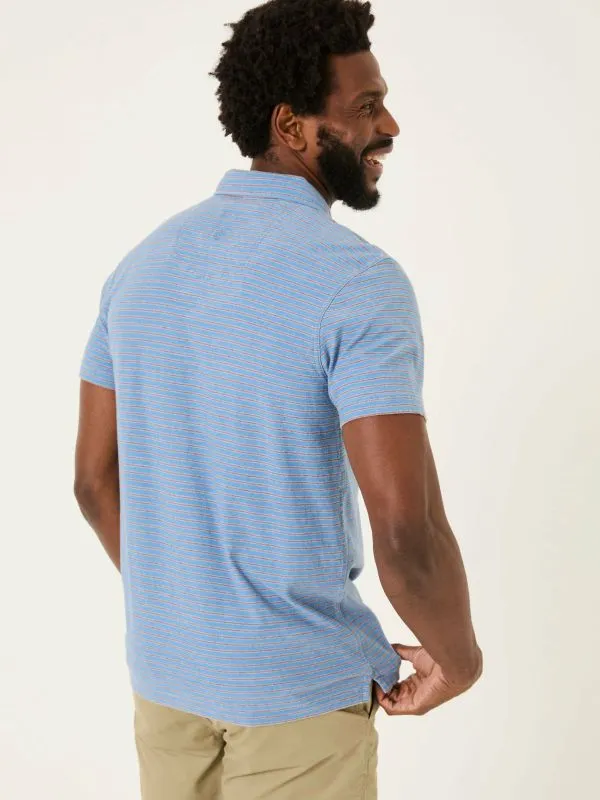 Fat Face Polo Shirts Men Indigo Blue 100 Cotton Perranporth Stripe Polo Shirt Fat Face Polo Shirts Men Indigo Blue 100 Cotton Perranporth Stripe Polo Shirt