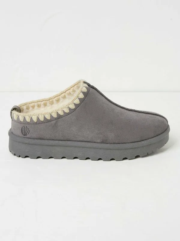 Fat Face Pyjamas and Nightwear Women Lyra Grey Snug Mule Slippers