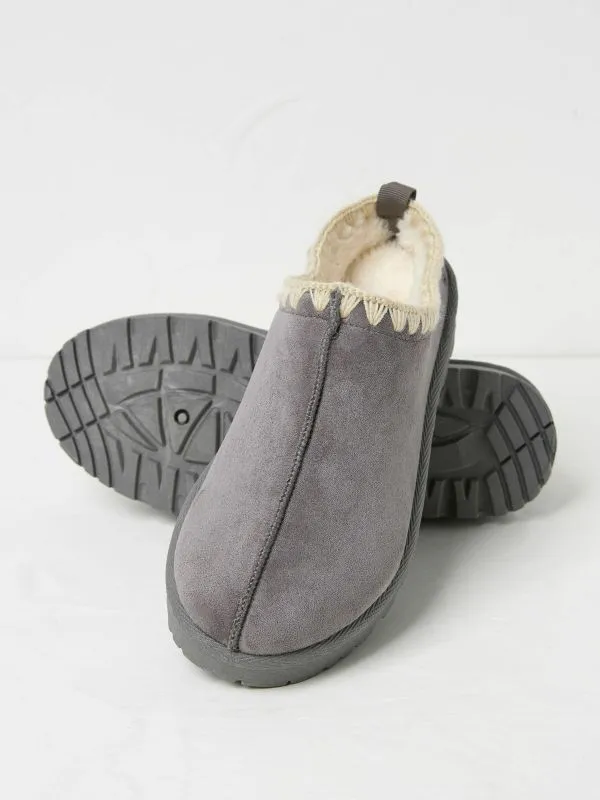 Fat Face Pyjamas and Nightwear Women Lyra Grey Snug Mule Slippers