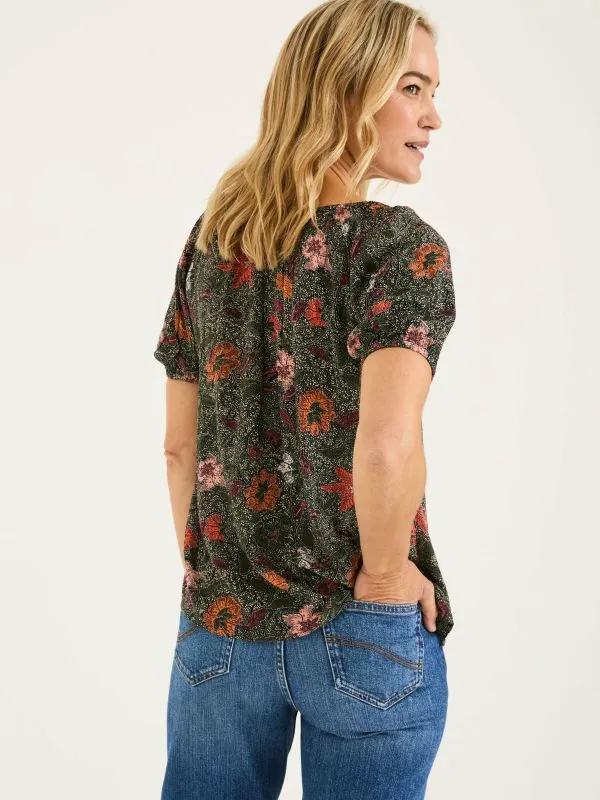 Fat Face Shirts and Blouses Women Black Floral Tayana Blouse
