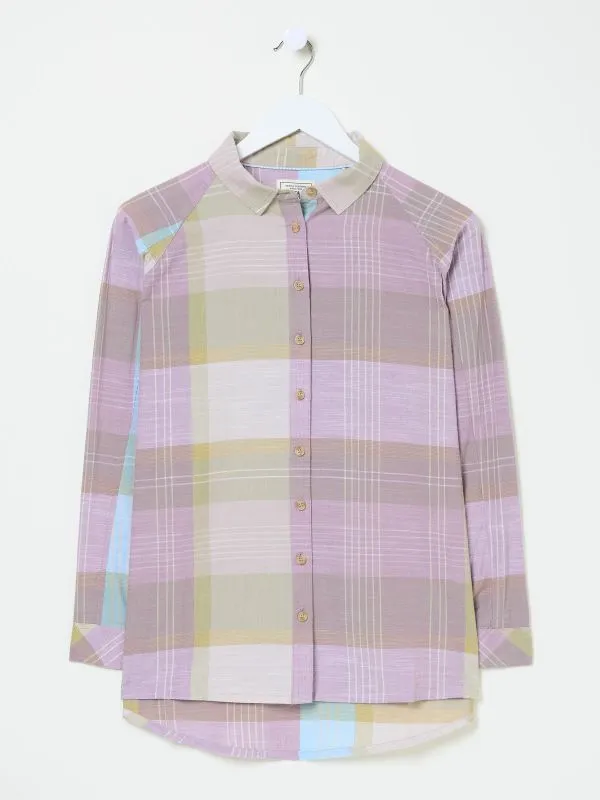 Fat Face Shirts and Blouses Women Multi 100 Cotton Bessie Check Shirt
