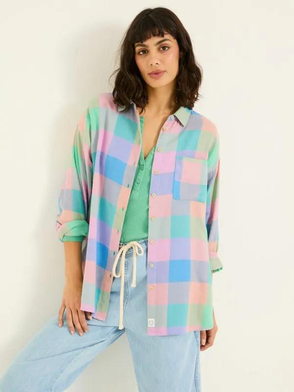 Fat Face Shirts and Blouses Women Multi 100 Cotton Carolin Check Shirt