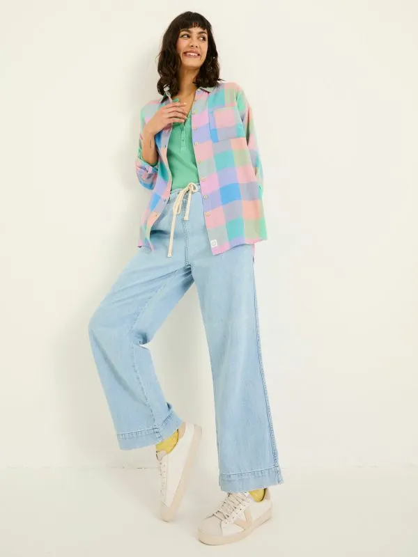 Fat Face Shirts and Blouses Women Multi 100 Cotton Carolin Check Shirt