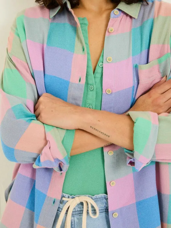 Fat Face Shirts and Blouses Women Multi 100 Cotton Carolin Check Shirt