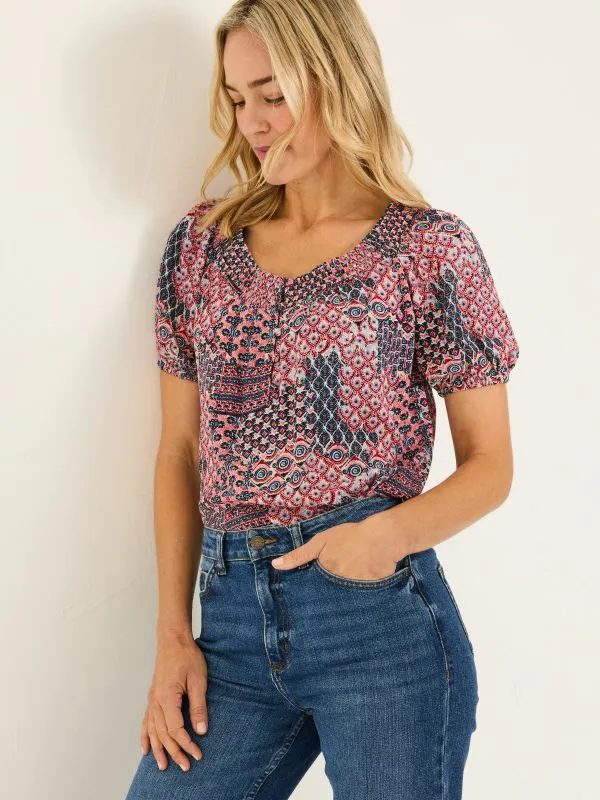 Fat Face Shirts and Blouses Women Pink Geo Tayana Blouse