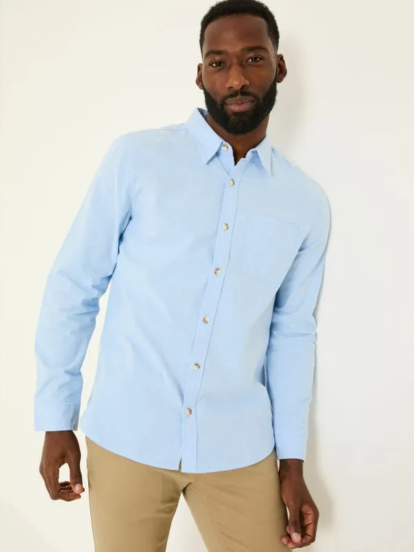 Fat Face Shirts Men Blue 100 Cotton Long Sleeve Oxford Shirt
