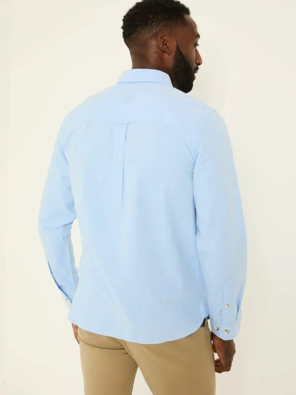 Fat Face Shirts Men Blue 100 Cotton Long Sleeve Oxford Shirt