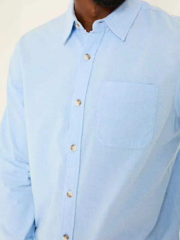 Fat Face Shirts Men Blue 100 Cotton Long Sleeve Oxford Shirt