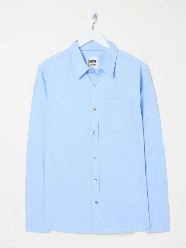 Fat Face Shirts Men Blue 100 Cotton Long Sleeve Oxford Shirt