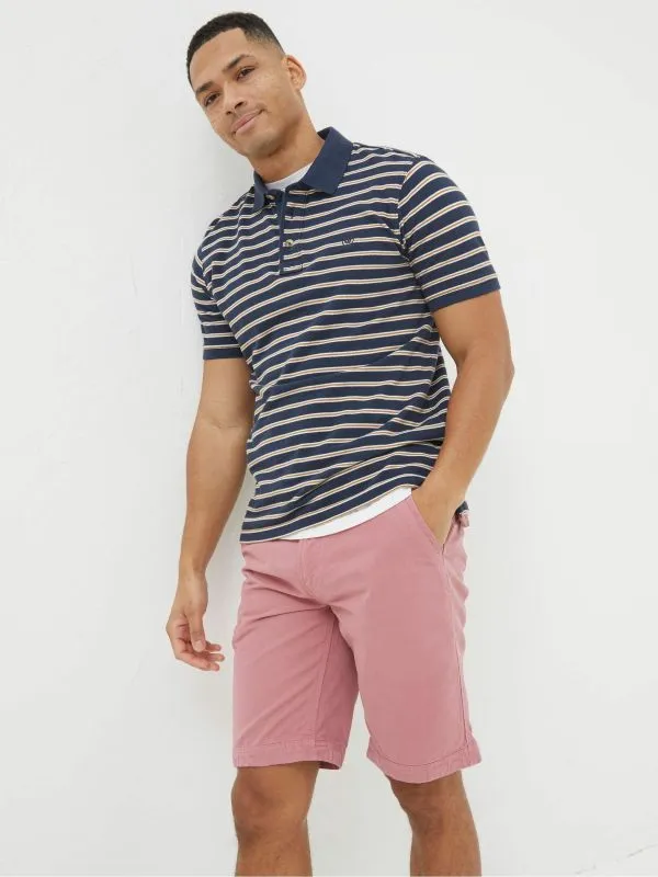 Fat Face Shorts Men Cove Pink Flat Front Shorts