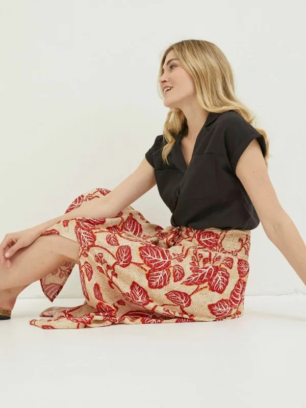 Fat Face Skirts Women Cream Sascha Vine Floral Midi Skirt