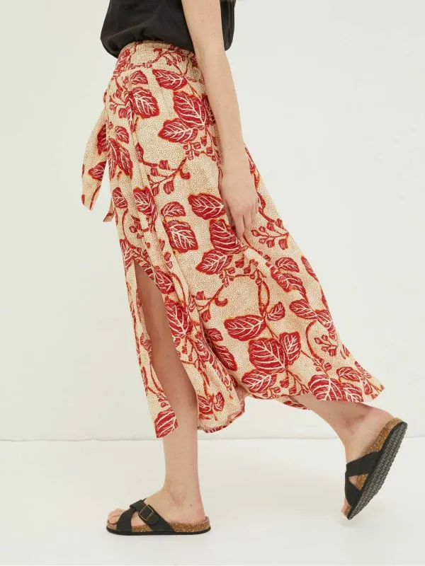 Fat Face Skirts Women Cream Sascha Vine Floral Midi Skirt