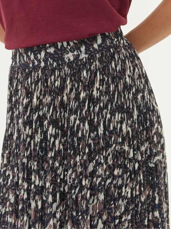 Fat Face Skirts Women Paignton Dark Brown Pleated Midi Skirt