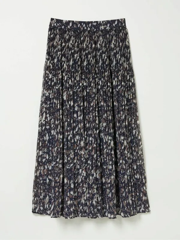 Fat Face Skirts Women Paignton Dark Brown Pleated Midi Skirt