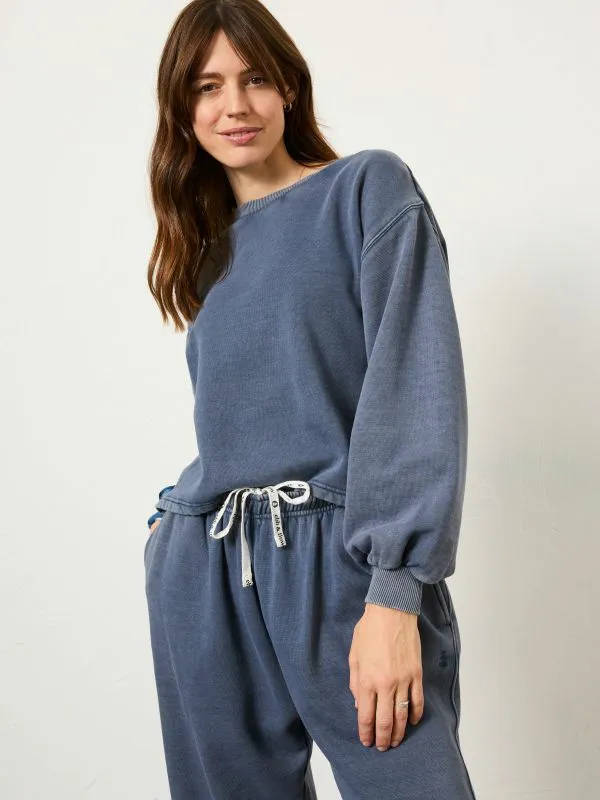 Fat Face Sweatshirts and Hoodies Women Blue Hope Crew 100 Organic Cotton Sweatshirt
