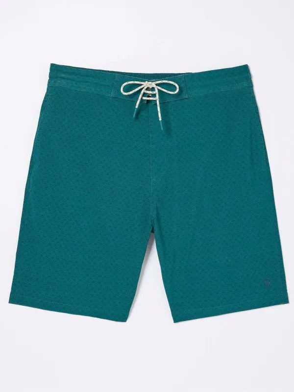 Fat Face Swimwear Men Green Camber Geo Print Swim Shorts