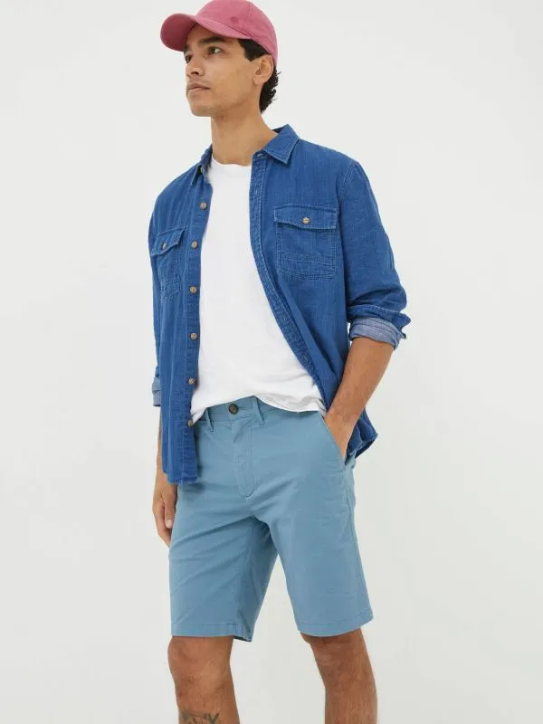 Fat Face Tall Collection Men Blue Mawes Chinos Shorts